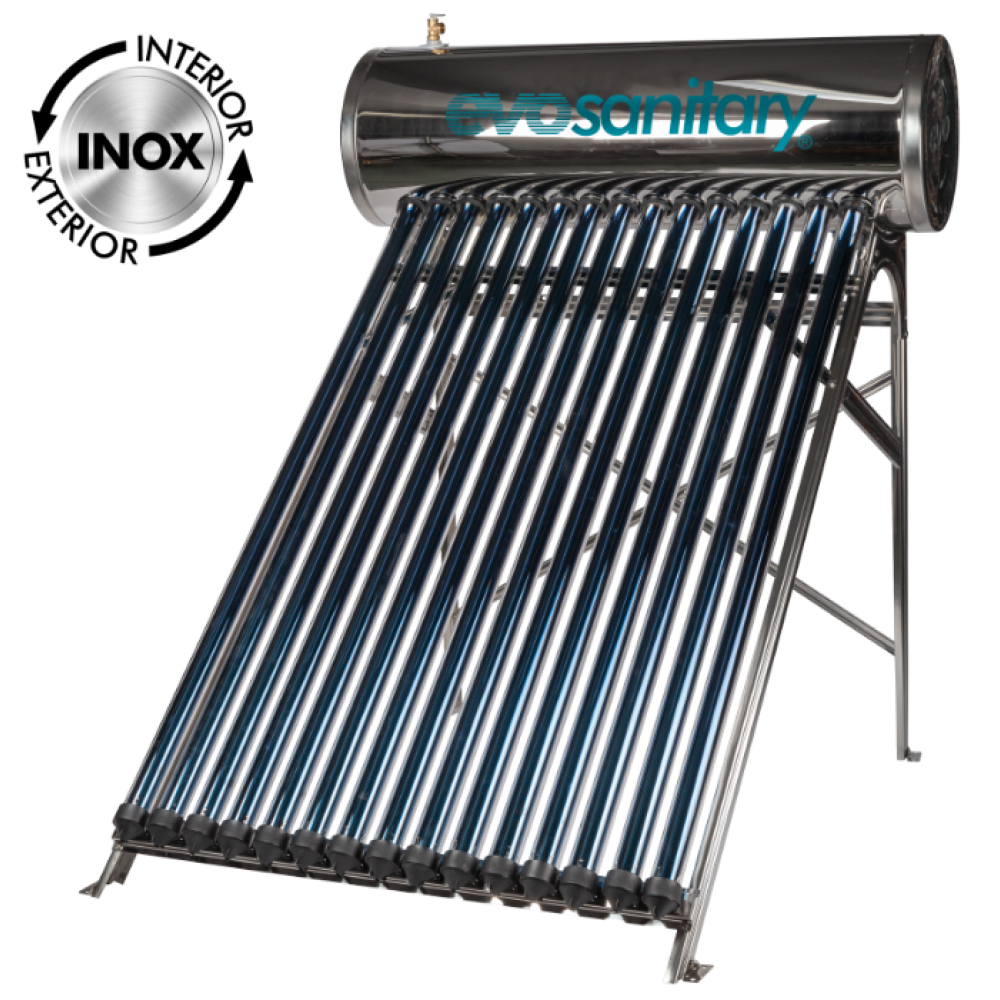 Sistem Panou Solar Presurizat cu Tuburi Heat Pipe 1024P-58 INOX , Volum 122l; Tuburi 15buc; Diametru 58mm; Lungime 1800mm