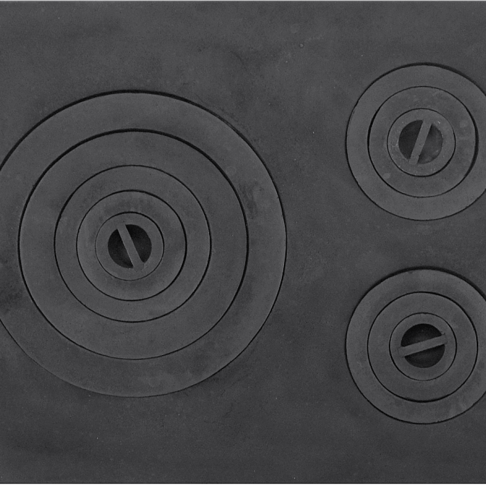 Plita Fonta cu 3 Ochiuri, Lungime 550mm; Latime 400mm Plita Fonta cu 3 Ochiuri, Lungime 550mm; Latime 400mm