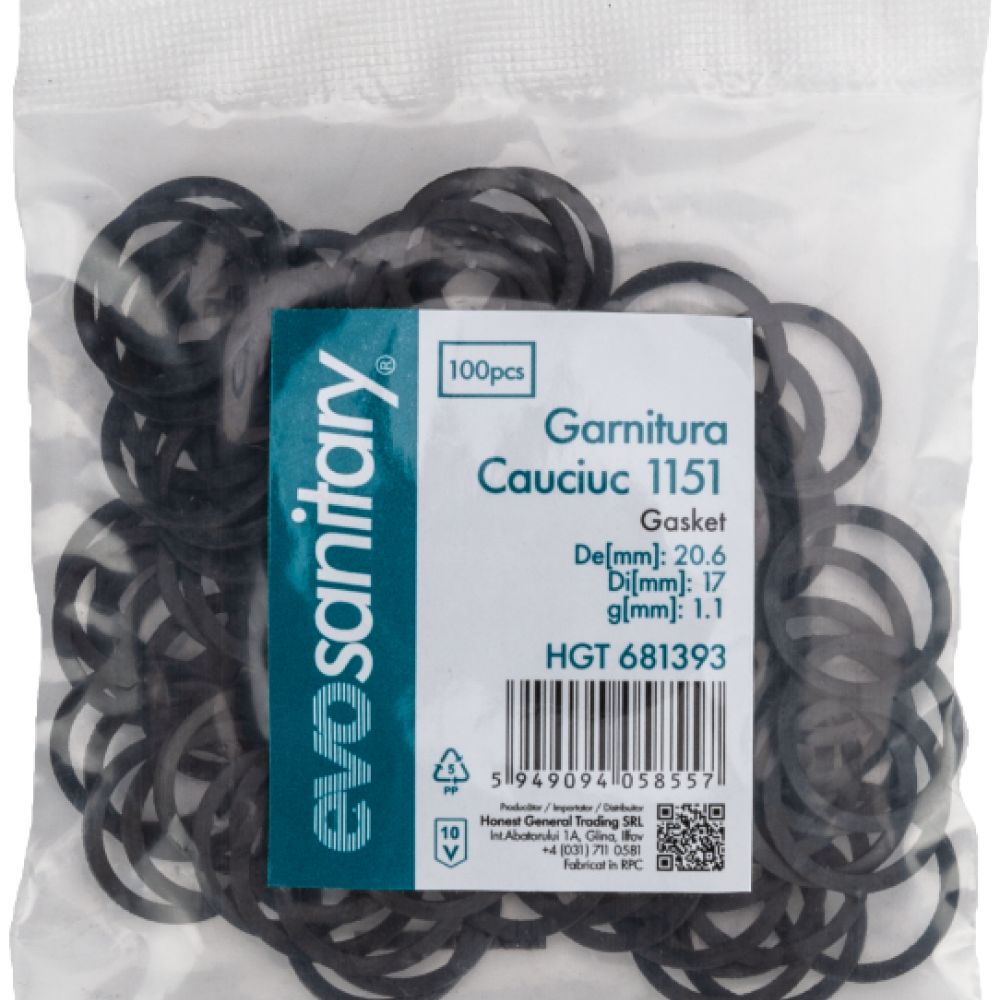 GARNITURA CAUCIUC 1151 D: 17MM