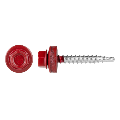 SURUB AUTOFORANT ROSU CU VARF REDUS FILET PENTRU LEMN SI SAIBA EPDM CN L: 35