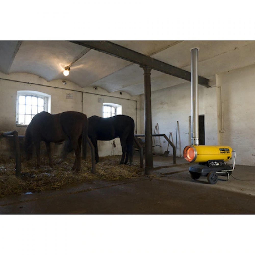 Incalzitor profesional cu motorina MASTER BV170E cu ardere indirecta, cos de fum, 47kW