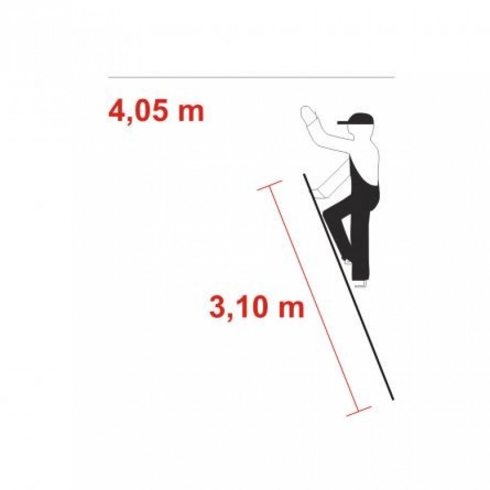 Scara simpla din aluminiu KRAUSE Corda, 11 trepte Scara simpla din aluminiu KRAUSE Corda, 11 trepte