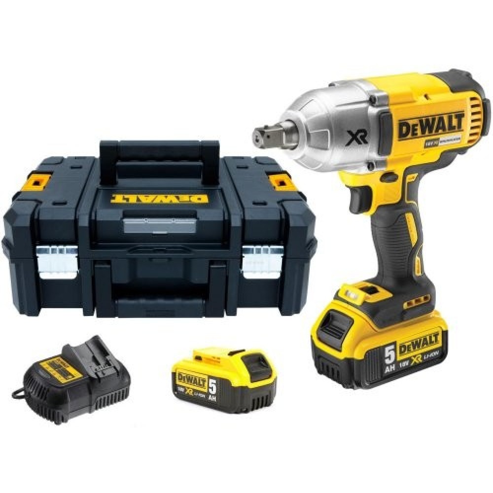 Masina de insurubat cu impact Dewalt de 1/2 ", DCF899P2-QW, 2 x acumulator XR Li-Ion 5.0 Ah 18 V, cutie pentru transport