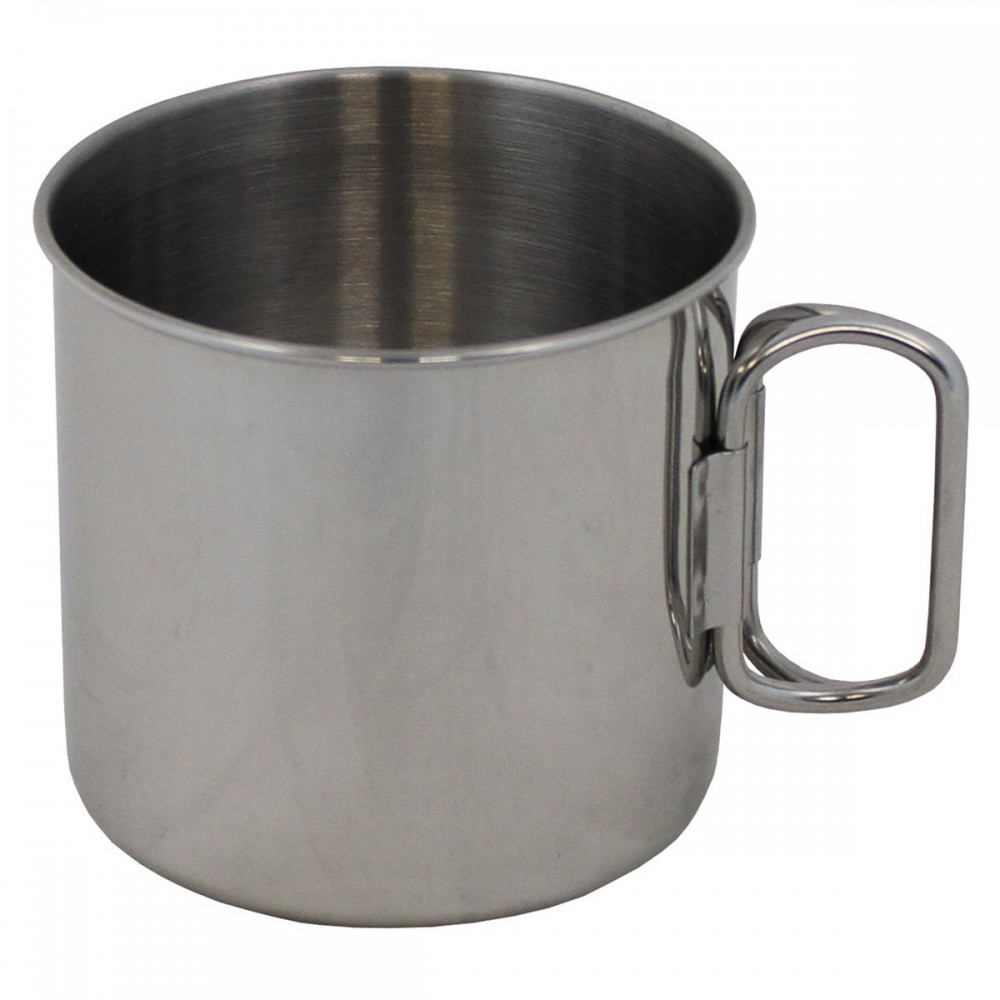 Cana inox 450 ml, cu maner pliabil Cana inox 450 ml, cu maner pliabil