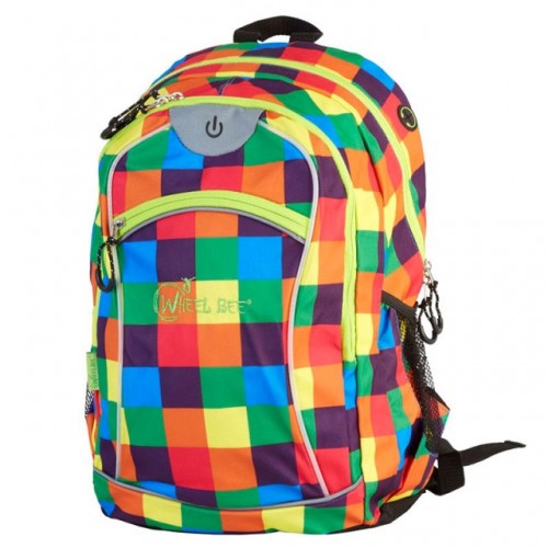 Rucsac Wheel Bee Night Vision portocaliu/albastru/verde cu LED - 950006
