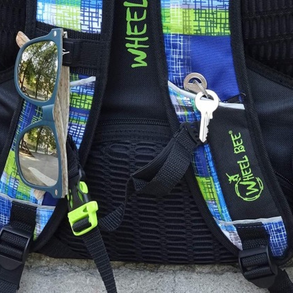 Rucsac Wheel Bee Generation Z albastru/verde/alb cu LED - 950020