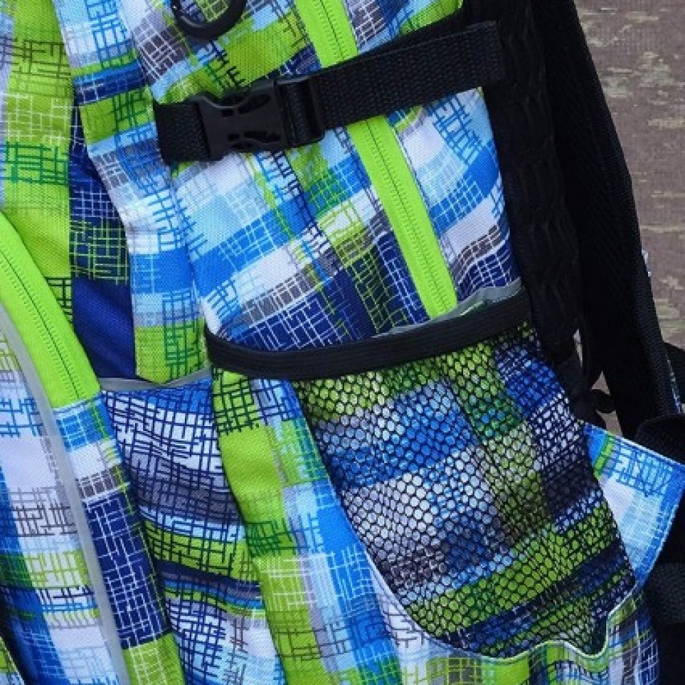 Rucsac Wheel Bee Generation Z albastru/verde/alb cu LED - 950020