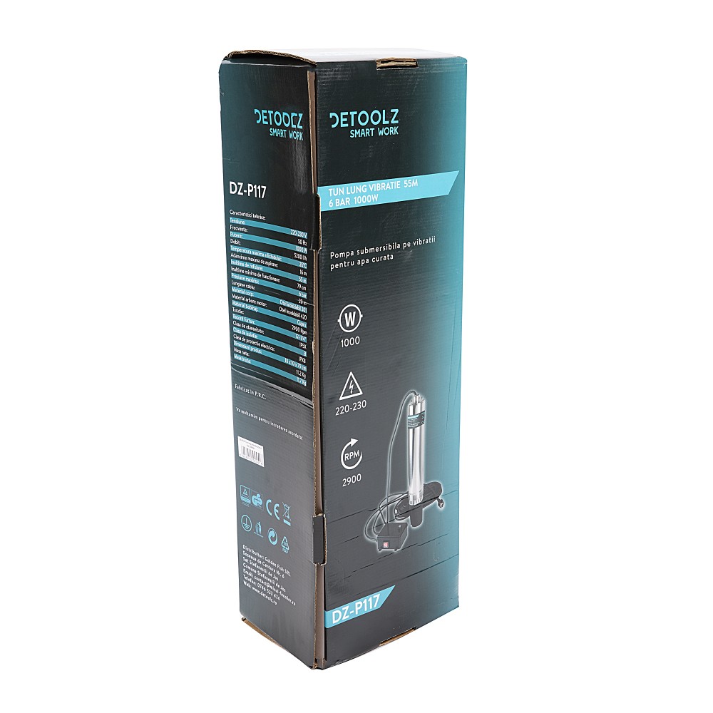 Tun lung de adancime 55m 6 bar 1000W 5200 l/h