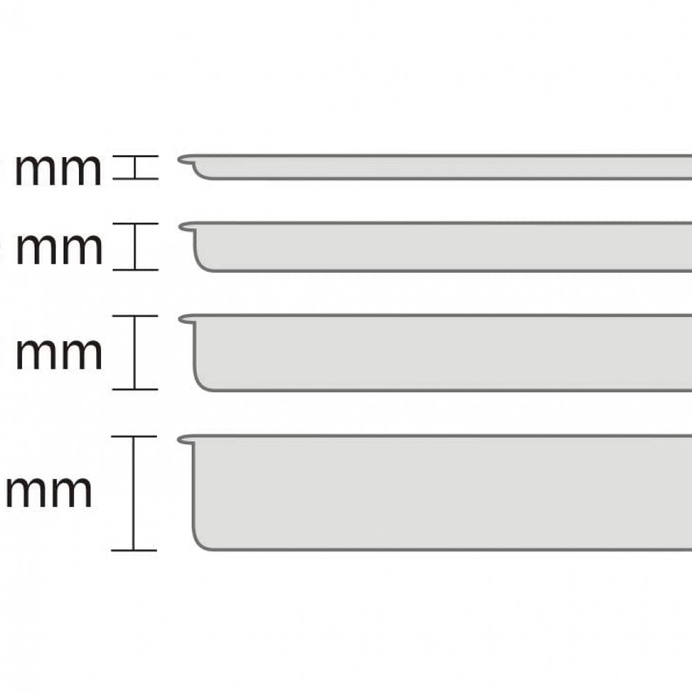 Tava de bucatarie de inox 530x325x20mm