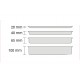 Tava de bucatarie de inox 530x325x20mm