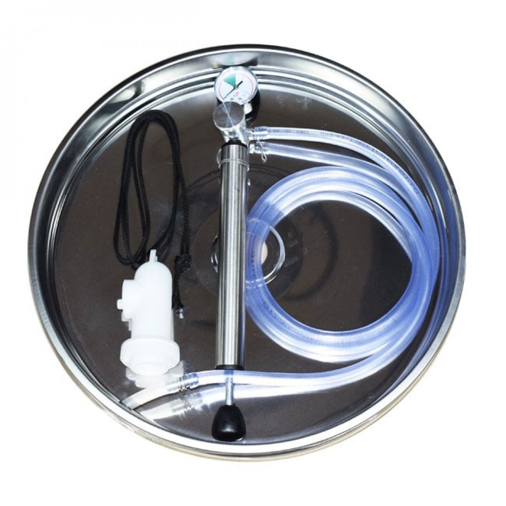 Butoi INOX 102 L cu capac flotant si canea Butoi INOX 102 L cu capac flotant si canea