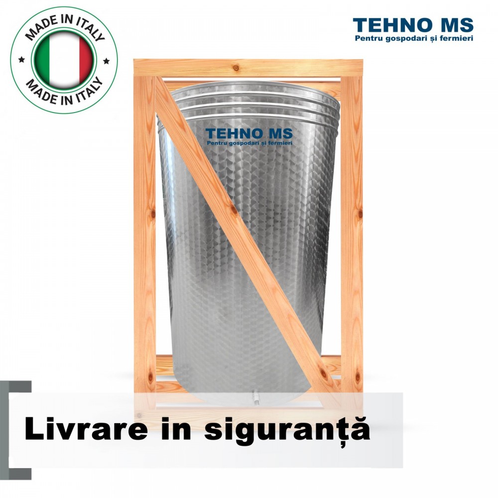 BUTOI DIN INOX ITALIA CU CAPAC FLOTANT BUSONAT SI CANEA 180L