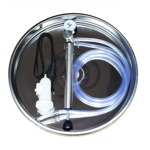 Butoi INOX 350 L cu capac flotant si canea