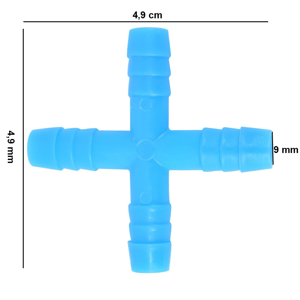 Imbinare furtun in cruce 4 8 mm (set 10 buc)