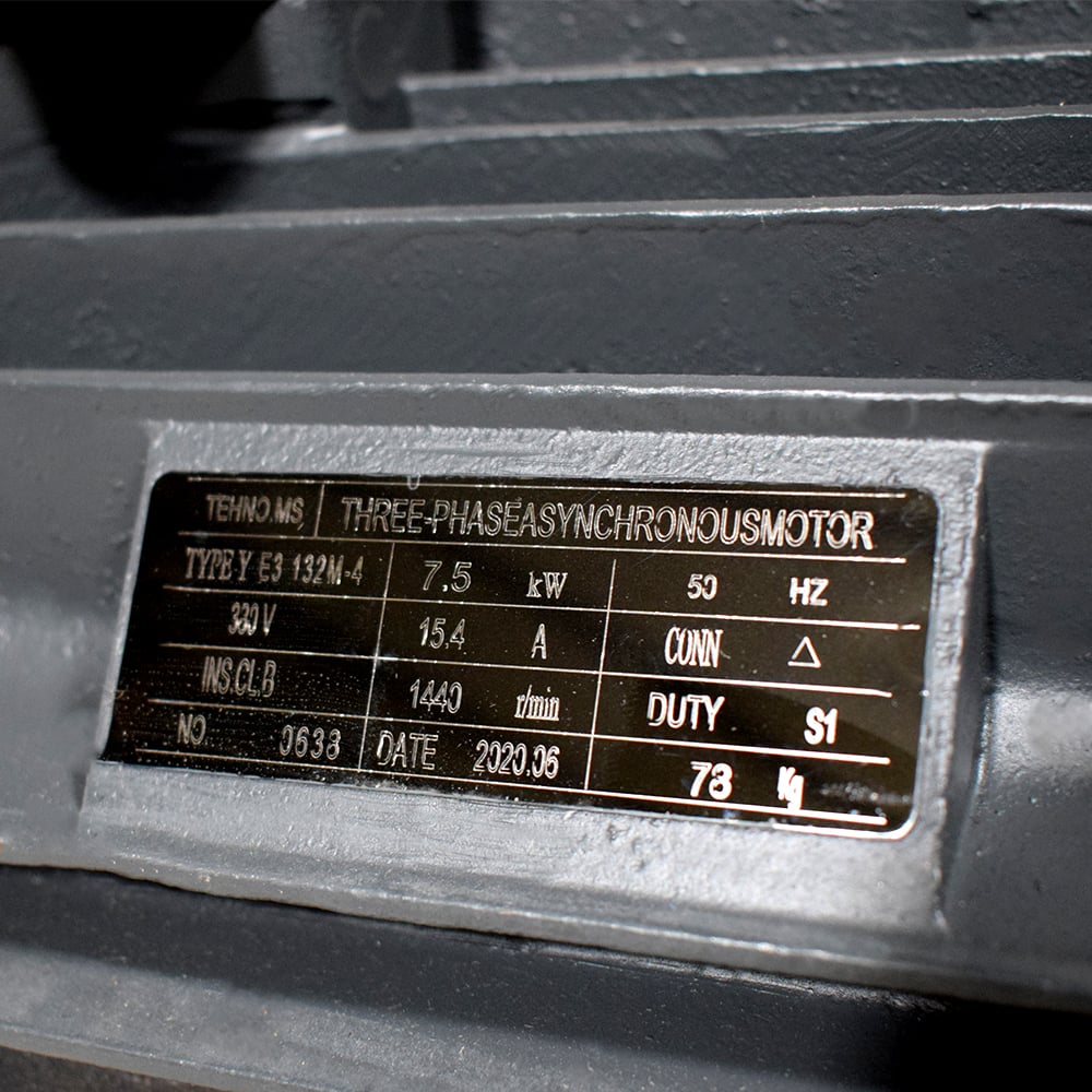 Motor TEHNOMS 7.5 kW, 50 Hz, 1440 RPM, 15.4 A, 380 V Motor TEHNOMS 7.5 kW, 50 Hz, 1440 RPM, 15.4 A, 380 V