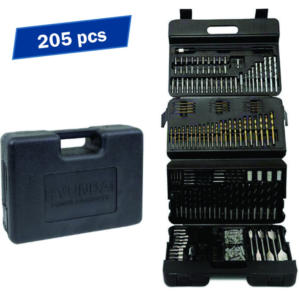 Set 205 burghie cu biti HYUNDAI HY-65205 Set 205 burghie cu biti HYUNDAI HY-65205