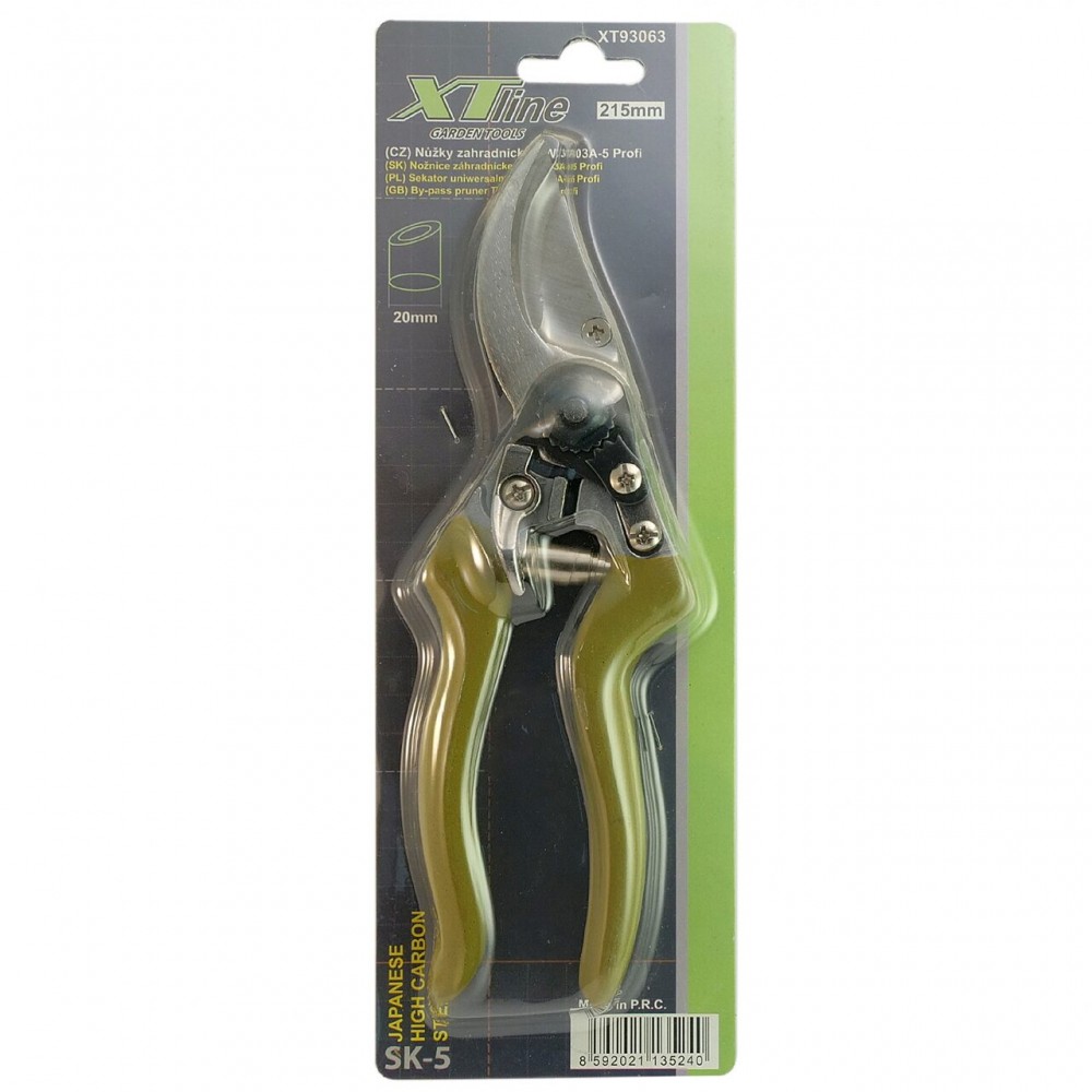 Foarfeca gradina, otel SK5, tip bypass, 21.5 cm, XTline