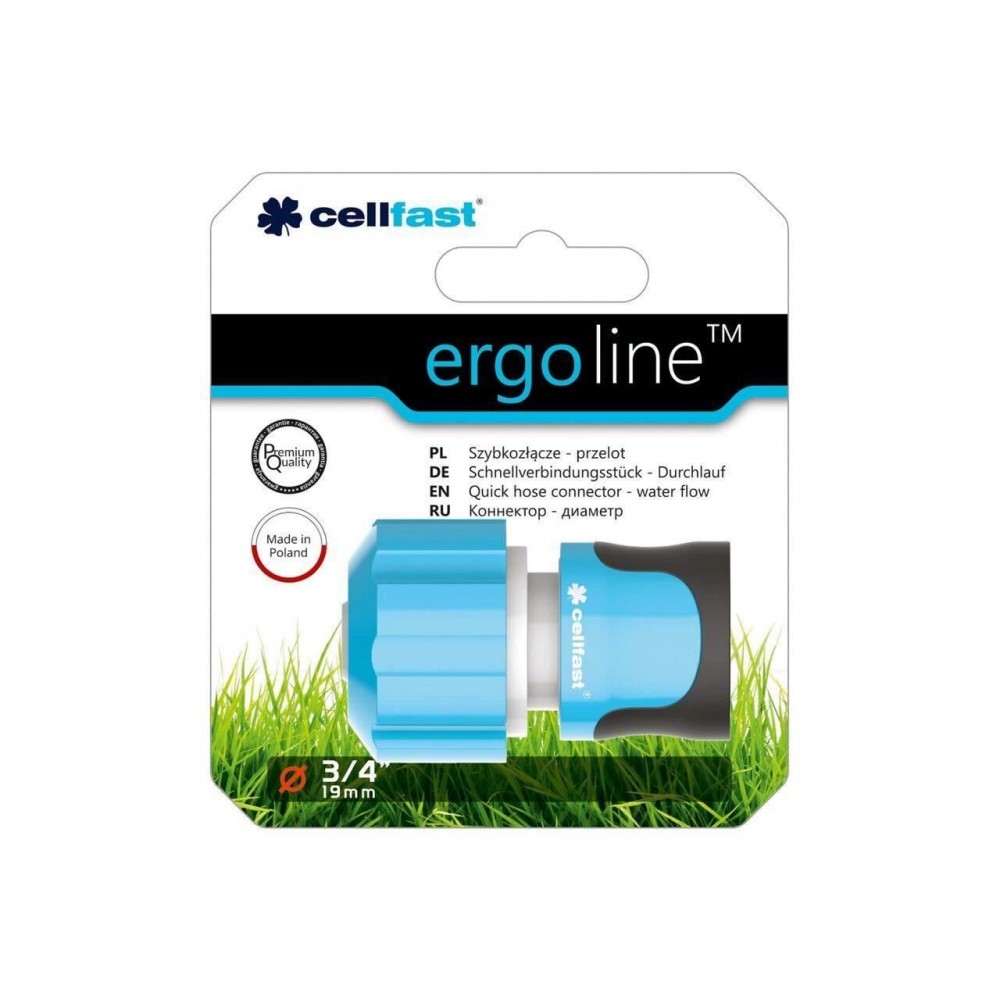 Cupla rapida, cu stop, 3/4",ÃÂ ERGO, Cellfast