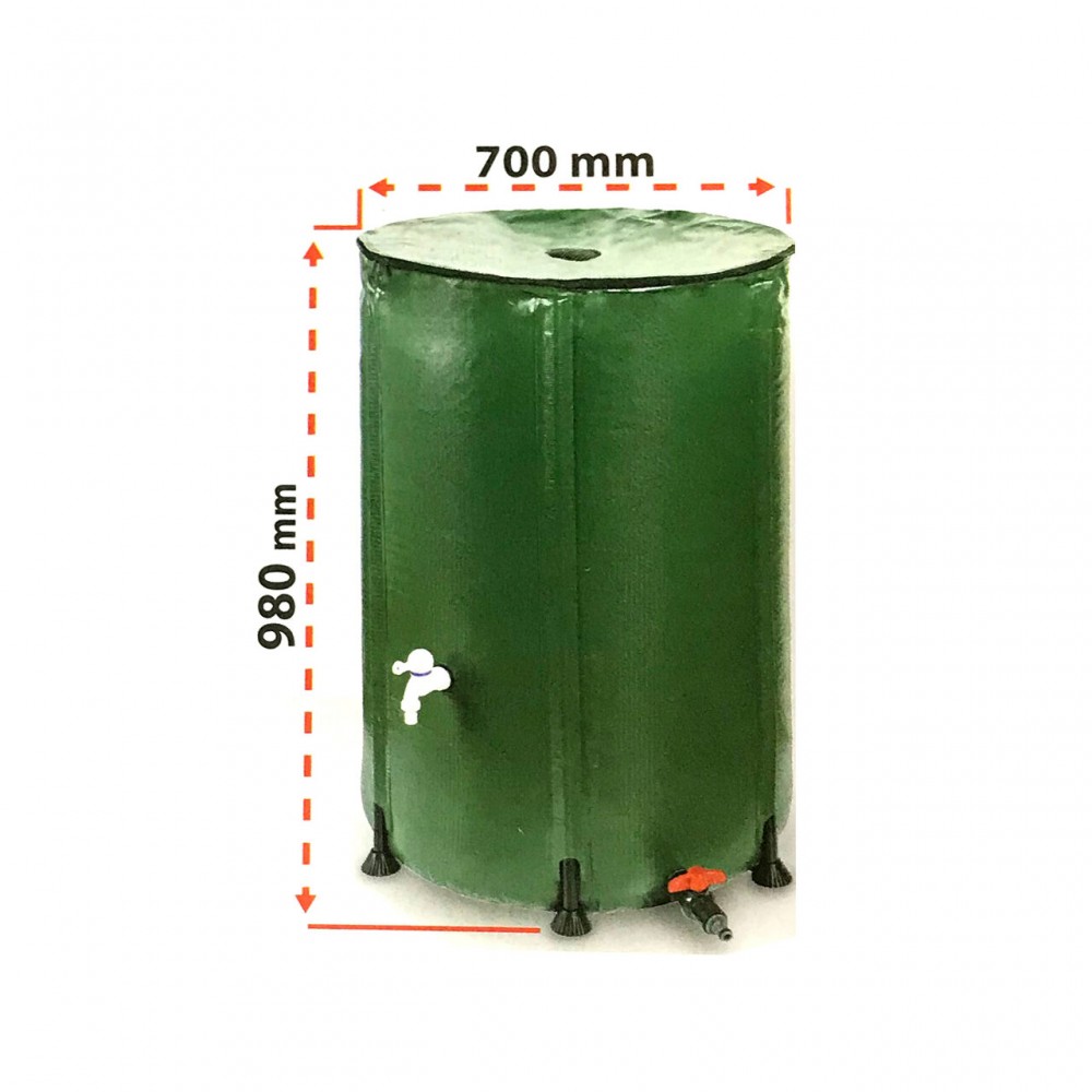 Rezervor 380 L pentru apa de ploaie cu robinet, pliabil