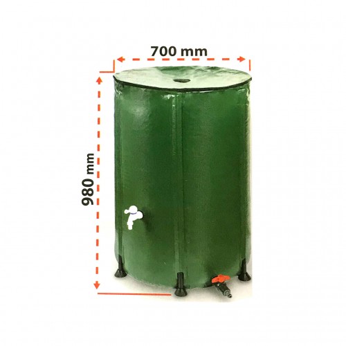 Rezervor 380 L pentru apa de ploaie cu robinet, pliabil