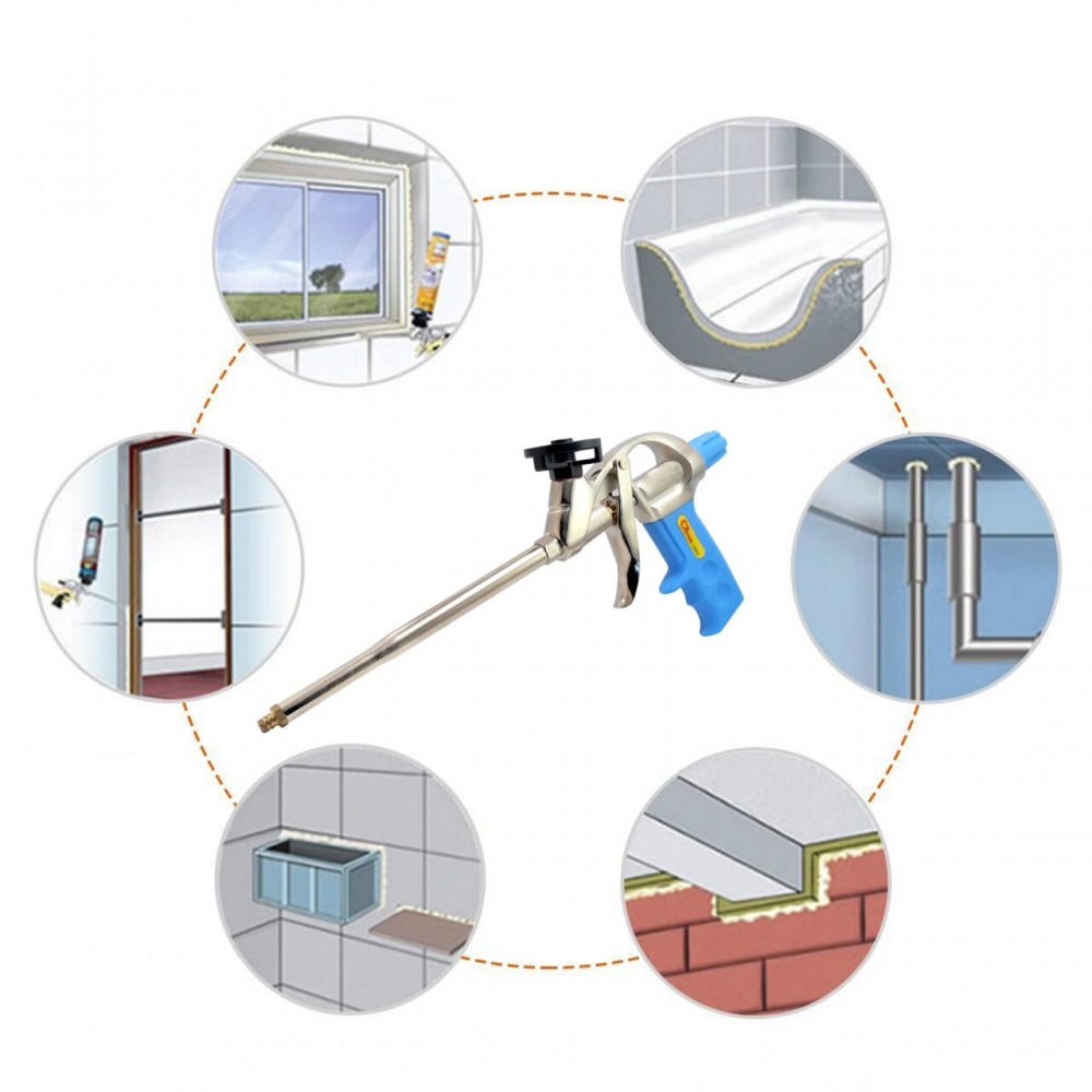 Pistol aplicat spuma, poliuretanica, cu 2 varfuri, 32 cm, Richmann