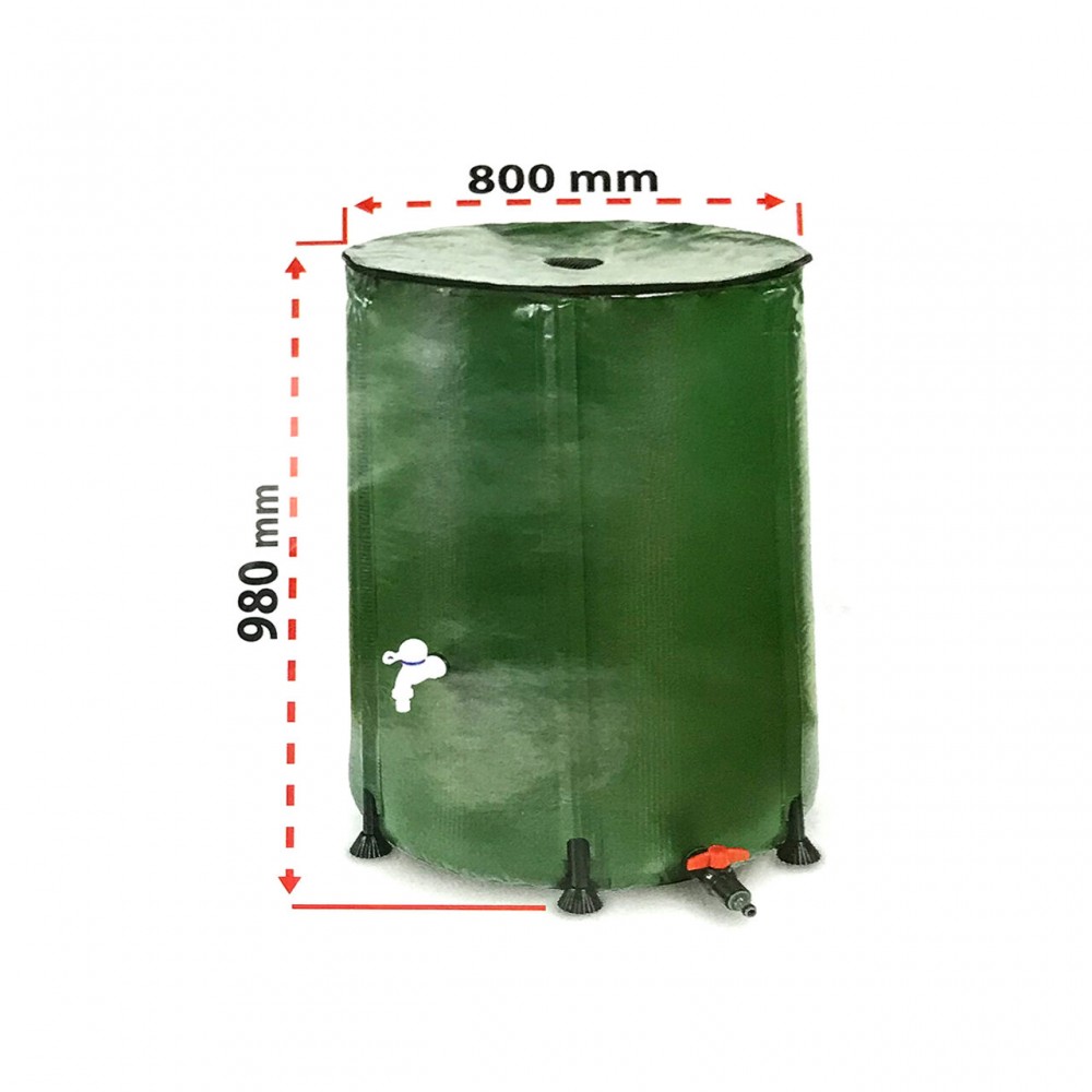 Rezervor 500 L cu robinet pentru apa de ploaie, pliabil