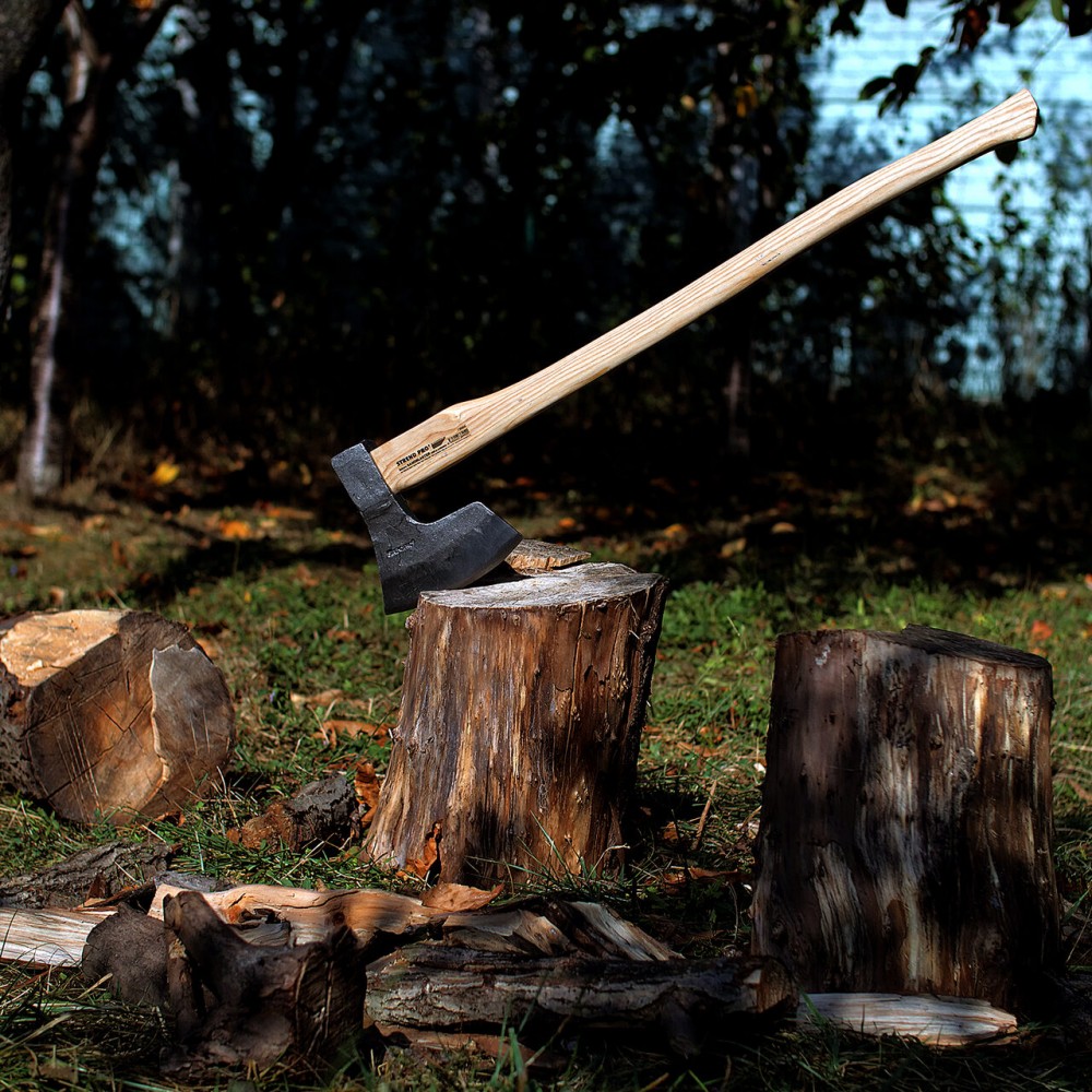 Topor, coada lemn, lama forjata, 1.8 kg, 19x90 cm, Sandblaster, Strend Pro