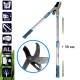 Foarfeca crengi, tip nicovala, cu clichet, maner aluminiu telescopic, 73.3 cm, Aquacraft