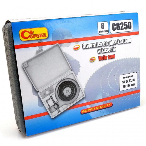 Carote pentru gips-carton, rigips, lemn, set 6 buc, 51-102 mm, Richmann Carote pentru gips-carton, rigips, lemn, set 6 buc, 51-102 mm, Richmann