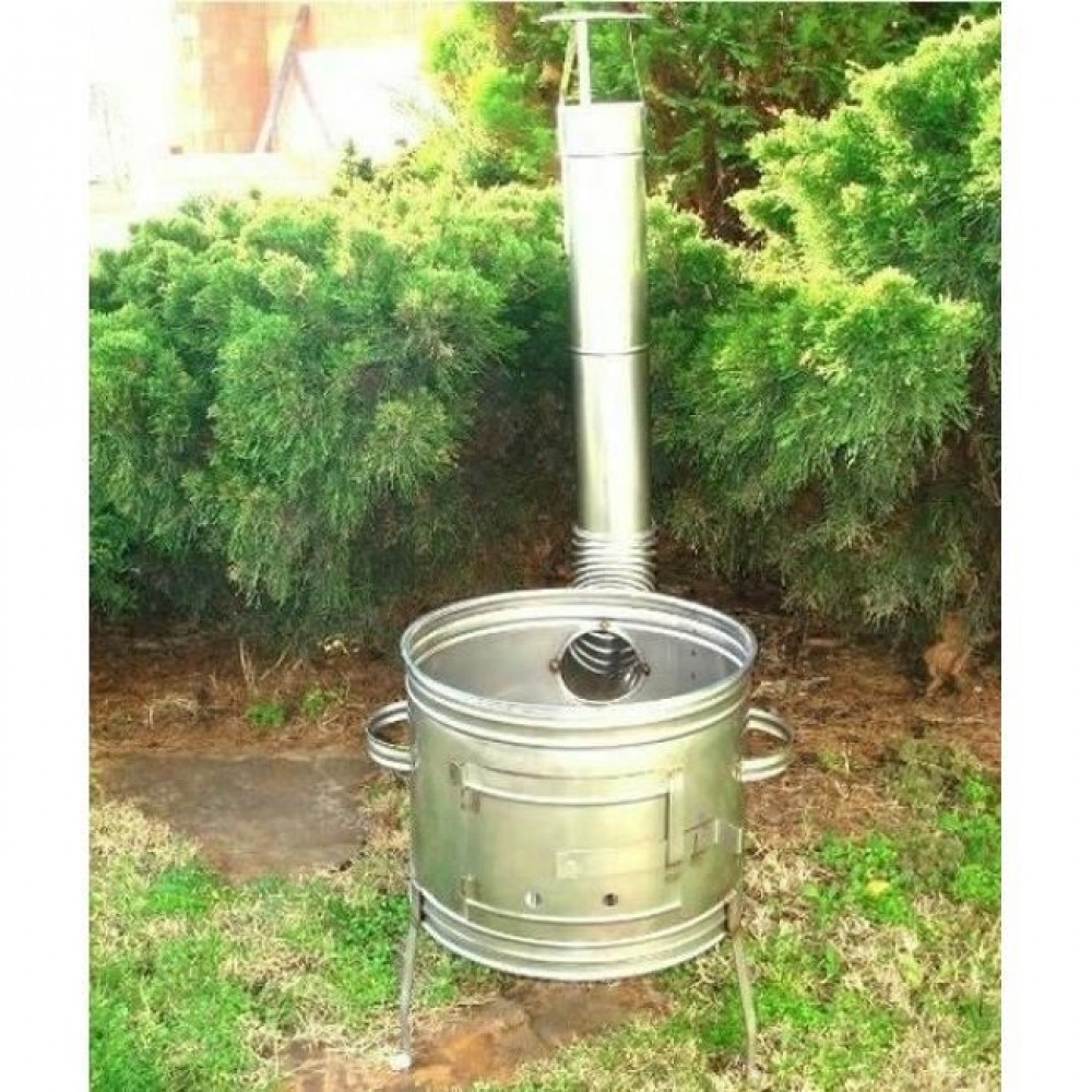 Soba pentru ceaun/tuci, inox, burlan, cot, 31x51 cm, Perfect Home Soba pentru ceaun/tuci, inox, burlan, cot, 31x51 cm, Perfect Home