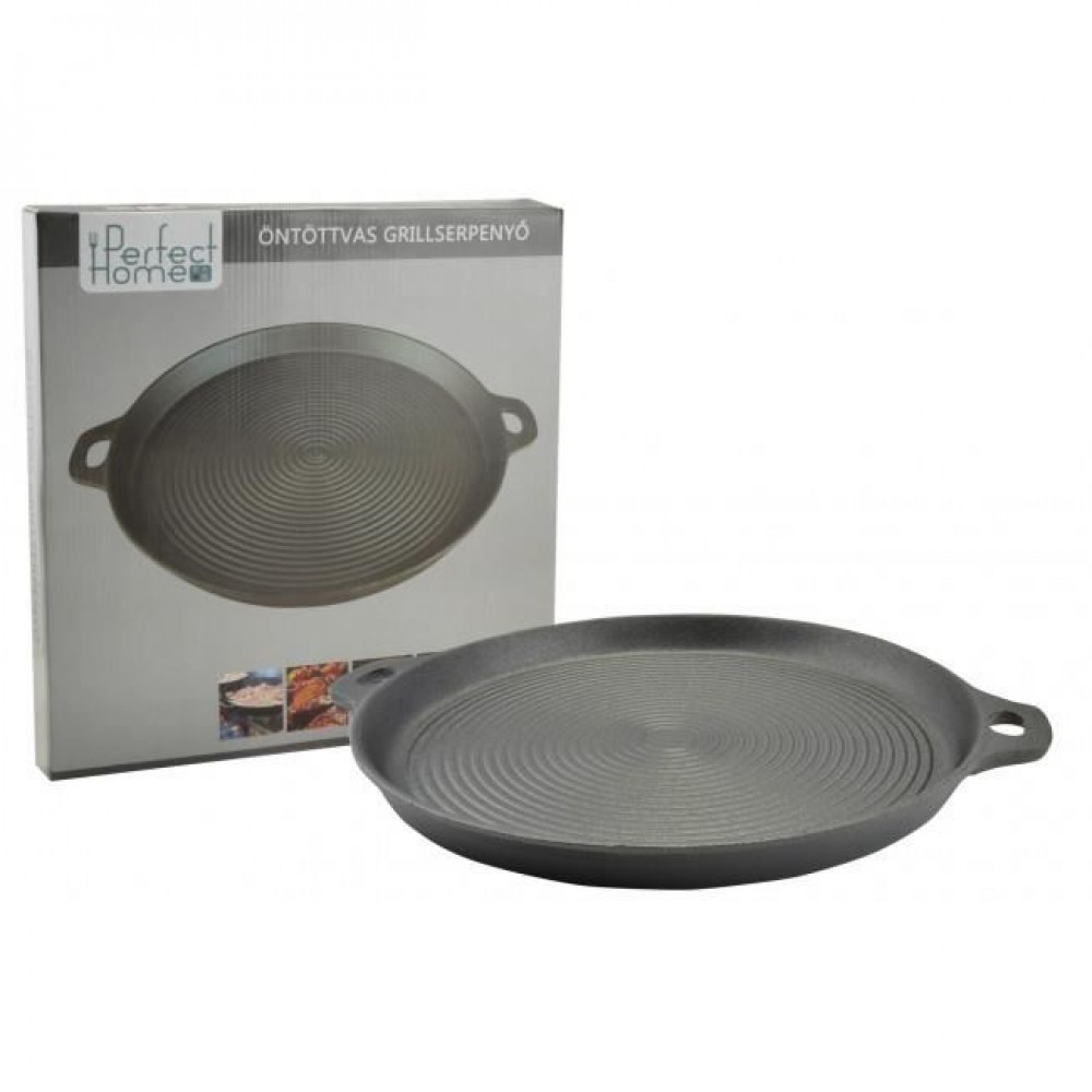 Placa gratar, fonta, rotunda, 34 cm, Perfect Home Placa gratar, fonta, rotunda, 34 cm, Perfect Home