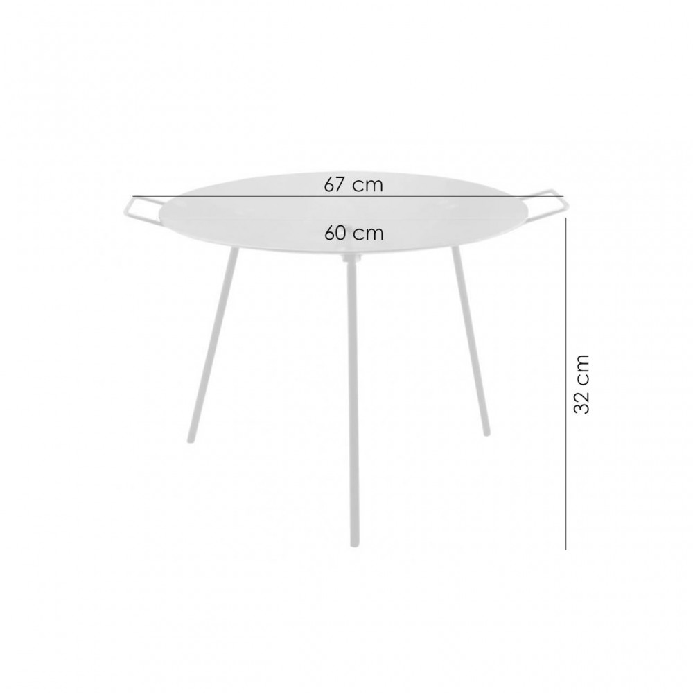 Disc pentru gratar, metalic, cu picioare si agatator, 60x32 cm, Perfect Home Disc pentru gratar, metalic, cu picioare si agatator, 60x32 cm, Perfect Home