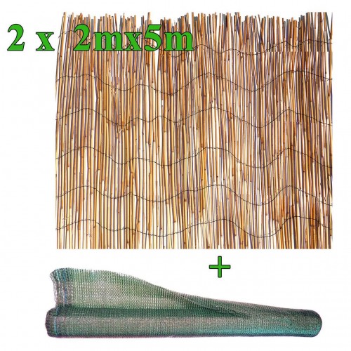 Set 2 trestii, 2x5 m + Plasa umbrire, 90 g/mp, 10x2 m Set 2 trestii, 2x5 m + Plasa umbrire, 90 g/mp, 10x2 m