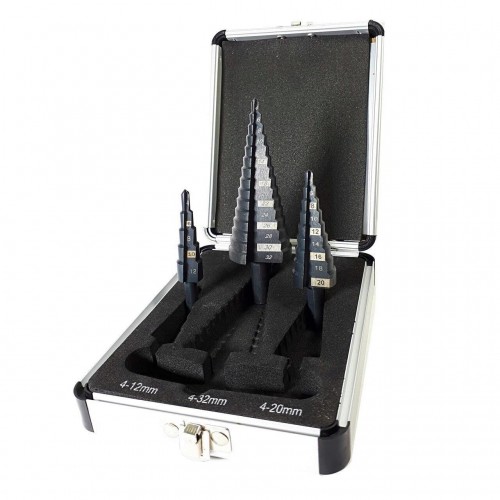 Burghie pentru metal, in trepte, titan, set 3 buc, 4-12/20/32 mm, Richmann Exclusive Burghie pentru metal, in trepte, titan, set 3 buc, 4-12/20/32 mm, Richmann Exclusive