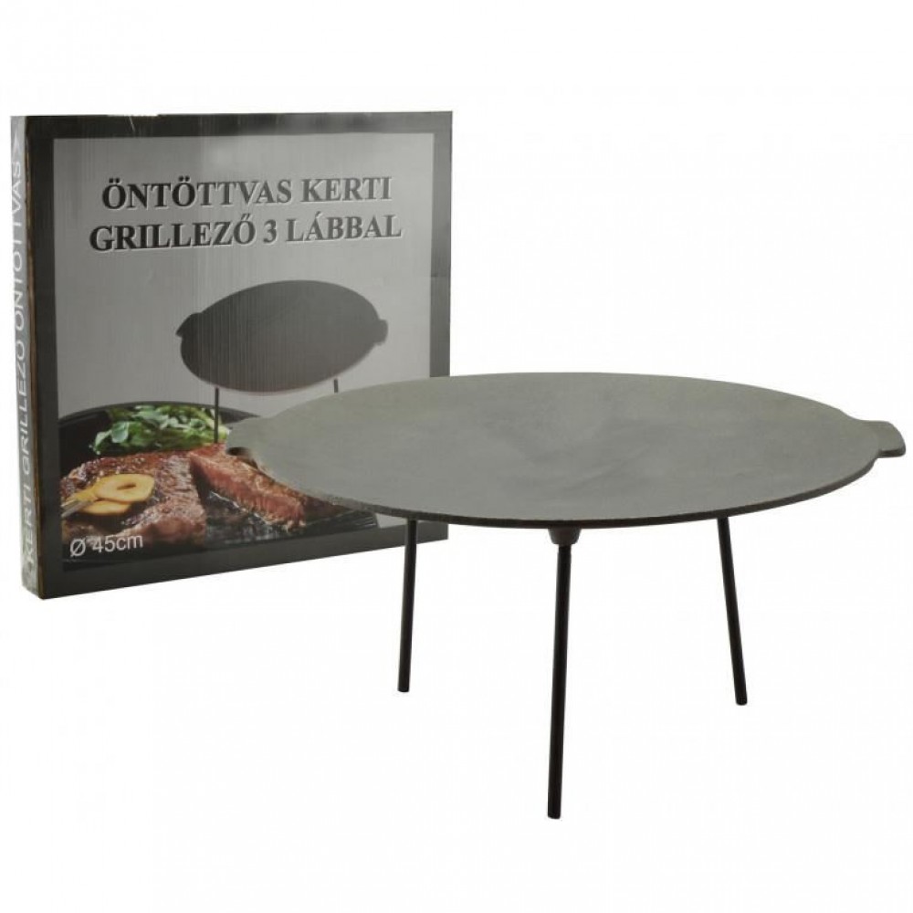Disc pentru gratar, fonta, cu picioare, 45x23 cm, Perfect Home Disc pentru gratar, fonta, cu picioare, 45x23 cm, Perfect Home