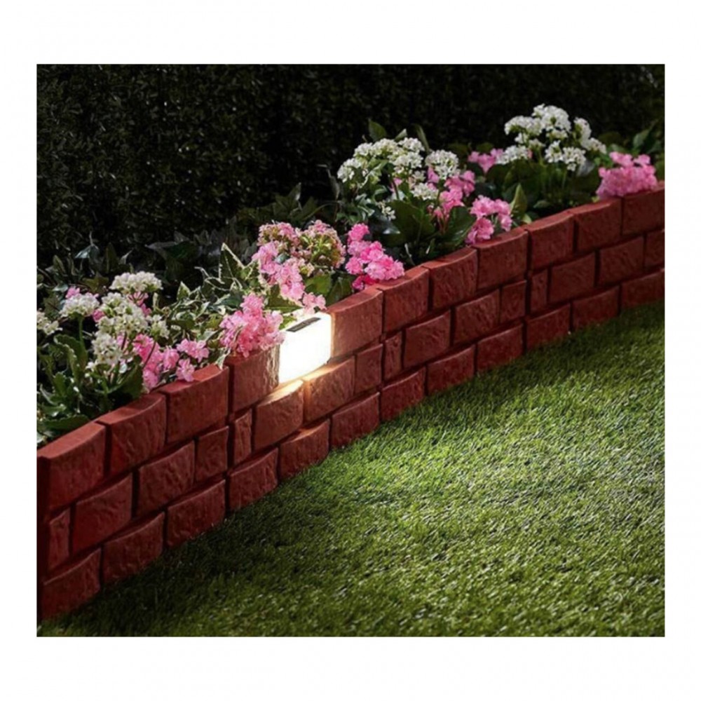 Gard de gradina decorativ, cu iluminare solara, set 4 buc, 42x29 cm