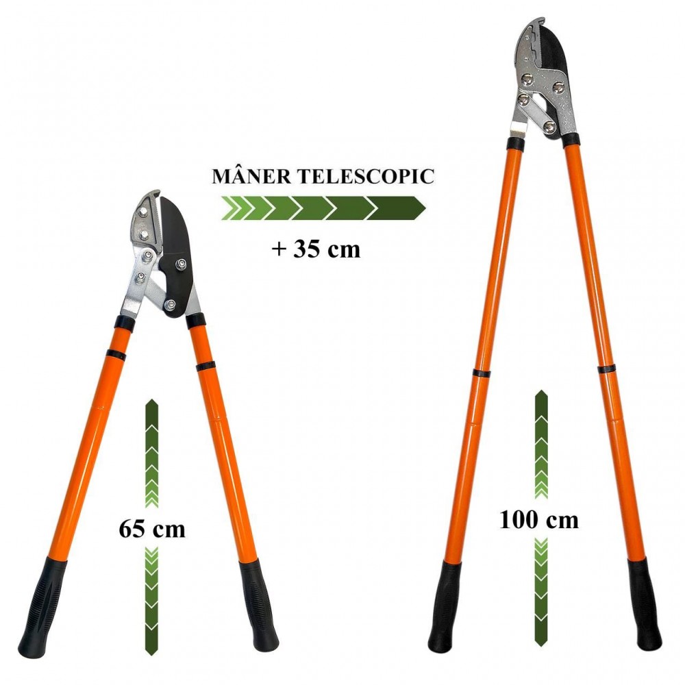 Foarfeca crengi, tip nicovala, 40 mm, maner telescopic 65-100 cm, Strend Pro Foarfeca crengi, tip nicovala, 40 mm, maner telescopic 65-100 cm, Strend Pro