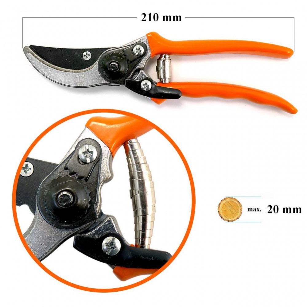 Foarfeca gradina, tip bypass, pentru vita de vie, 21 cm, Strend Pro Foarfeca gradina, tip bypass, pentru vita de vie, 21 cm, Strend Pro