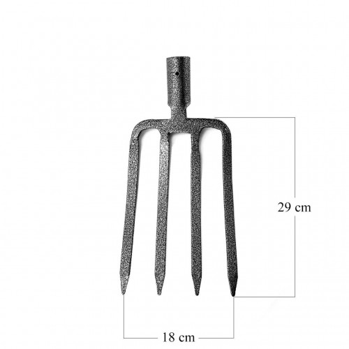 Furca pentru sapat, 4 dinti lati, fier, 25 cm, Strend Pro