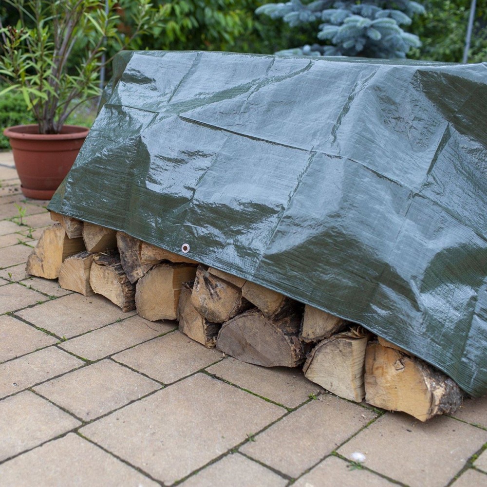 Prelata impermeabila cu inele, 4.9x7.9 m, PE, 65 g/mp, 40 mp