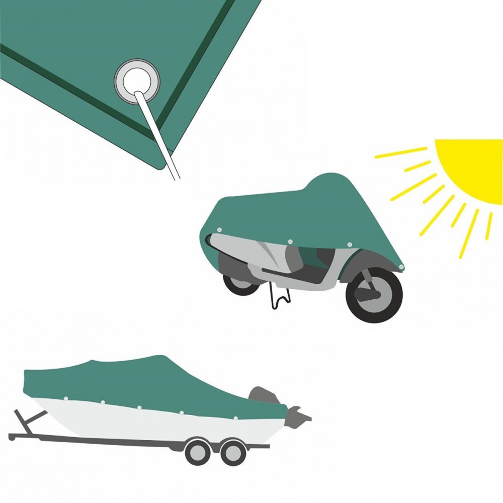 Prelata impermeabila cu inele, 5.9x9.9 m, PE, 65 g/mp, 60 mp