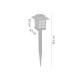 Lampa solara pentru gradina, LED, 8.5x8.5x38.5 cm, Alya Lampa solara pentru gradina, LED, 8.5x8.5x38.5 cm, Alya