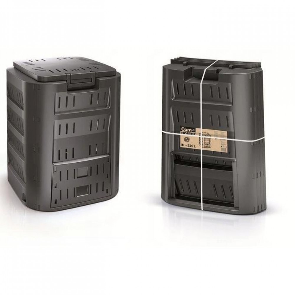Compostor de gradina, 220 L, negru, rezistent la inghet, Compogreen