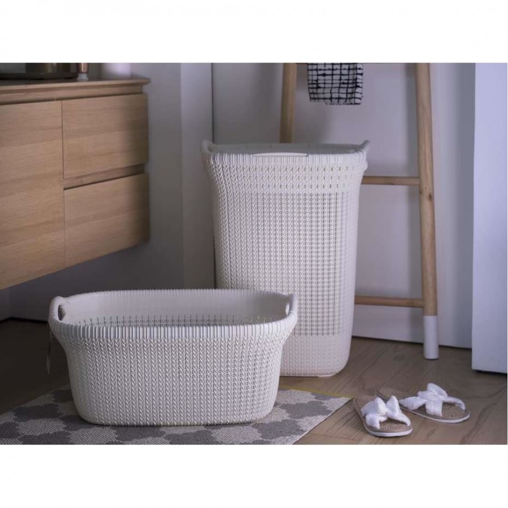 Cos rufe, 2 manere, alb, 40 L, 60x27x39 cm, Curver