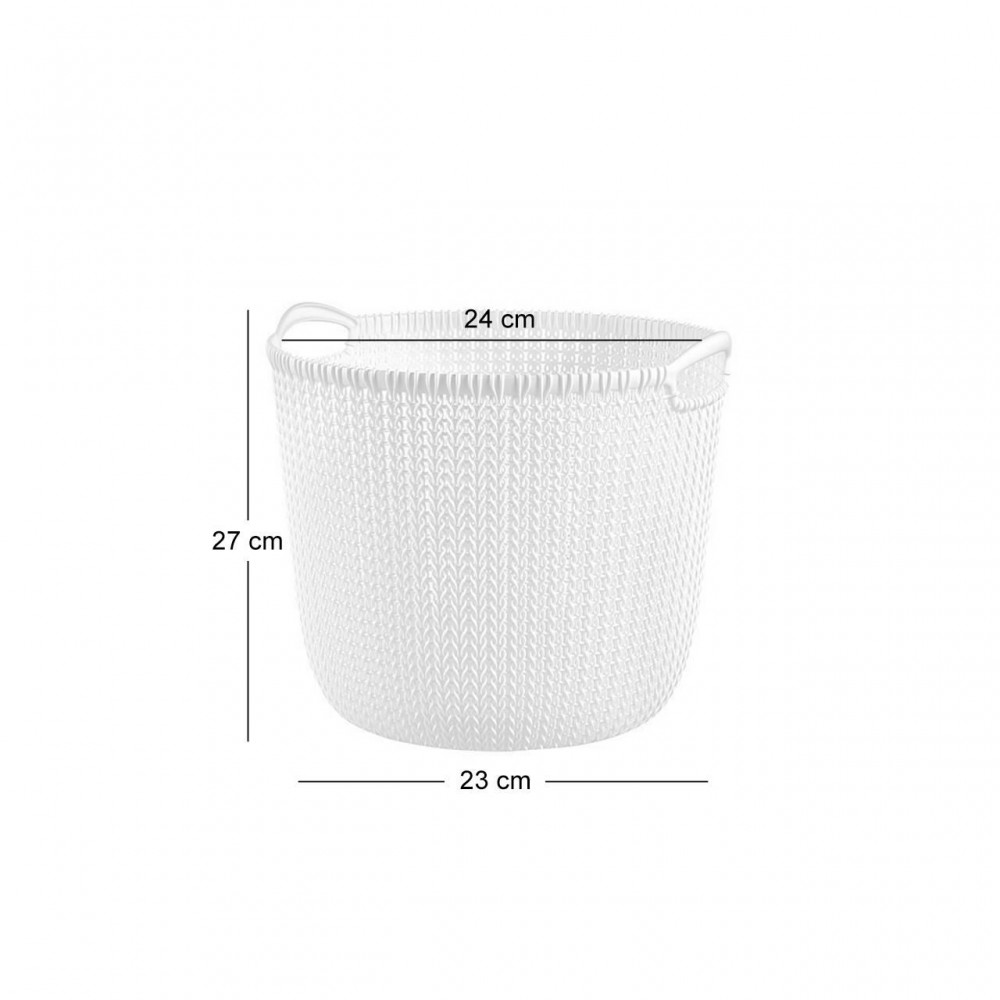 Cos rufe, 2 manere, maro, 7 L, 24x27x23 cm, Curver