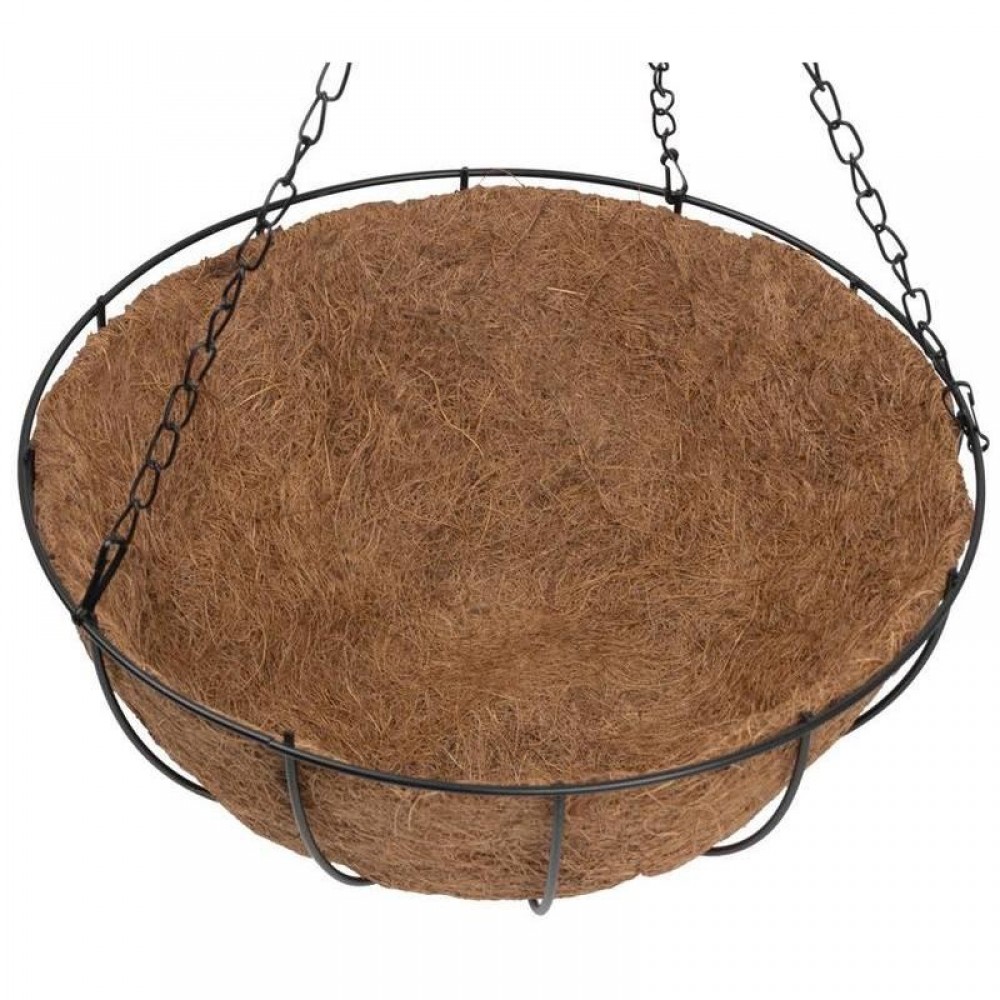 Ghiveci decorativ cu lant, rotund, nuca de cocos, 25x25x12 mm Ghiveci decorativ cu lant, rotund, nuca de cocos, 25x25x12 mm