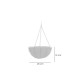Ghiveci decorativ cu lant, rotund, nuca de cocos, 25x25x12 mm Ghiveci decorativ cu lant, rotund, nuca de cocos, 25x25x12 mm