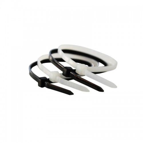 Coliere (fasete) plastic albe 2.5x150 mm, set 100 buc, Beorol