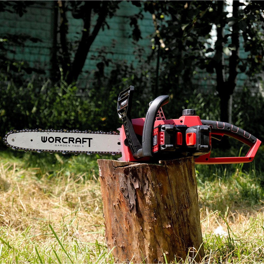 Drujba electrica cu 2x acumulatori 4 Ah, 20 V Li-ion, 35 cm, incarcator, Worcraft