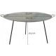 Disc pentru gratar, metalic, cu picioare, 39.5x30.5 cm, Perfect Home Disc pentru gratar, metalic, cu picioare, 39.5x30.5 cm, Perfect Home
